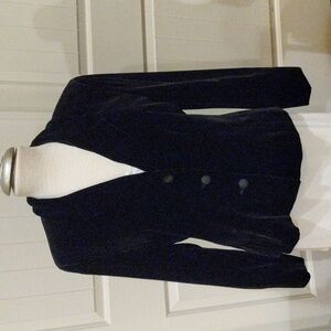 Jones New York Country Rayon and Silk Black Velvety Blazer